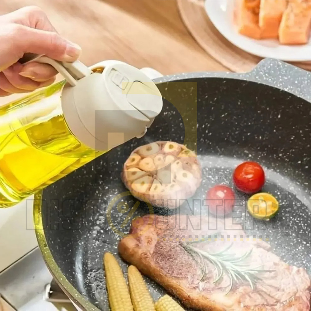 2in1 Oil Spray Jug 500ml – Effortless and Even Oil Distribution for Cooking! 🍳🌿